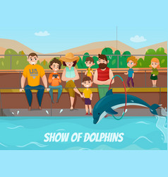 Dolphinarium And Family