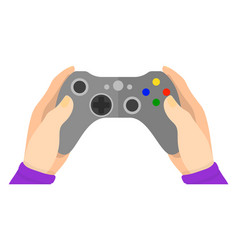 Hands Hold Gamepad Video Game Controller Icon