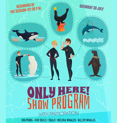 Dolphinarium Show Program Poster