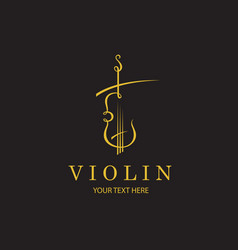 Gold Violin Icon