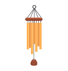 Gold Wind Chime Icon Cartoon Asian