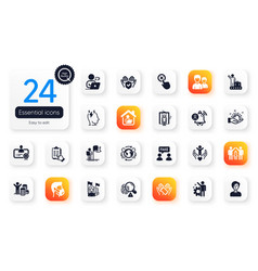 Set Of People Flat Icons Leadership Stress And