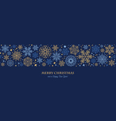 Blue Christmas Card With White Snowflakes Eps10