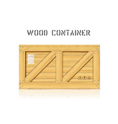 Large Wooden Cargo Box Mockup Element