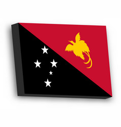 3d Flag Of Papua New Guinea