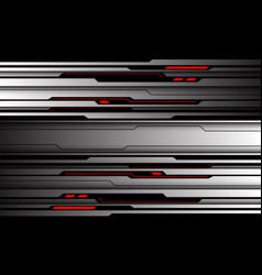 Abstract Silver Black Circuit Red Light Line