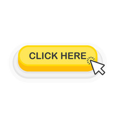 Click Here Yellow 3d Button In Flat Style Isolated