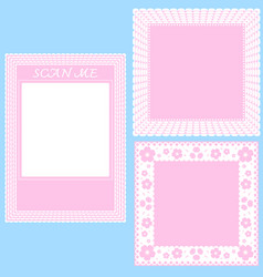 Frame Border Square Qr Code Cherry Blossom Pink