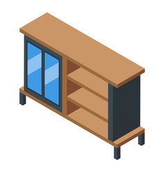 Glass Box Icon Isometric Wine Cabinet