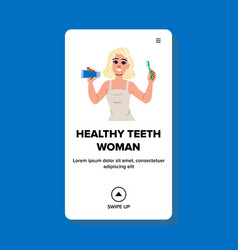 Happy Healthy Teeth Woman