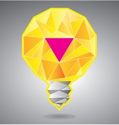 Light Bulb With Magenta Accent