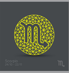 Scorpio Zodiac Sign In Circular Frame