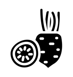 Watermelon Radish Glyph Icon