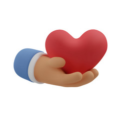 3d Icon Heart In Hand