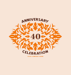 40 Years Anniversary Celebration Card