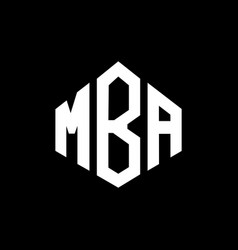 Mba Letter Logo Design With Polygon Shape