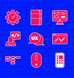 Set Ui Or Ux Design Computer Mouse Mobile Apps