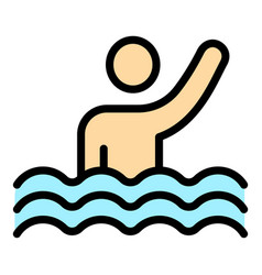 Sport Synchronized Swimming Icon Flat