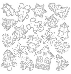 Christmas Different Gingerbread Cookies For