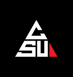 Csu Triangle Letter Logo Design