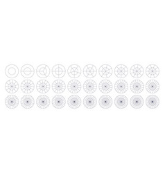 Divided Geometric Circles Segment Slice Set