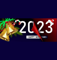 Happy New Year 2023 Christmas Composition Folded