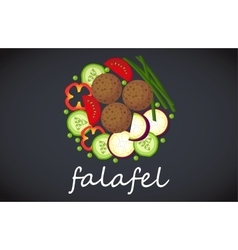 Plate Of Falafel Top View