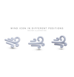 3d Wind Icon In Different Positions