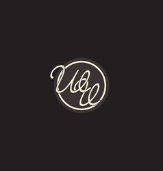 Initial Letter Wv Monogram Logo With Simple And