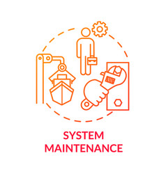 System Maintenance Red Concept Icon Shipbuilding