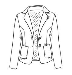 Black Sketch Women Jacket