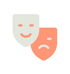 Drama And Comedy Theater Flat Color Ui Icon