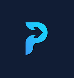 Letter P Arrow Logo