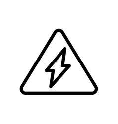 Line Icon Electricity Sign In A Triangle Isolated