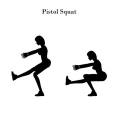 Pistol Squat Exercise Silhouette