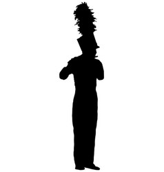 Silhouette Of Marching Band Flute Player