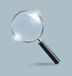 Magnifying Glass With Blue Background