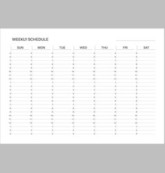 Weekly Printable Planner Schedule Template