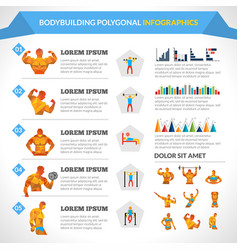 Bodybuilding Polygonal Infographics