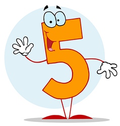 Funny Cartoon Friendly Number 3 Three Guy Vector Image