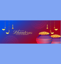 Happy Dhanteras Decorative Wallpaper With Gold