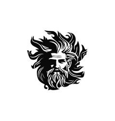 Zeus Face Art Abstract Mascot Logo