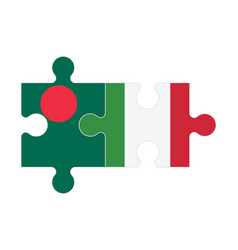 Puzzle Of Flags Bangladesh And Italy