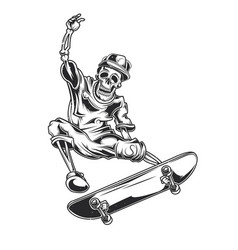 Skeleton On Skate Board