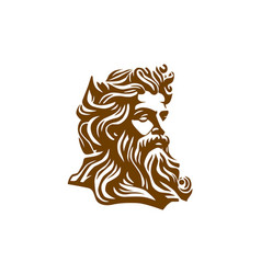 Zeus Face Art Abstract Logo Design