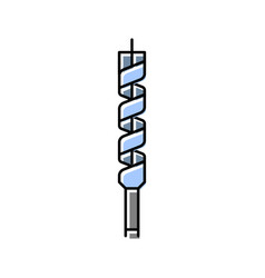 Auger Drill Bit Color Icon