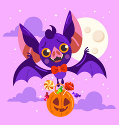 Flat Halloween Bat Design