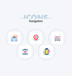 Navigation Flat Icon Pack 5 Icon Design Streets