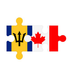 Puzzle Of Flags Of Barbados And Canada