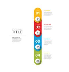 Four Rounded Vertical Steps Elements Template